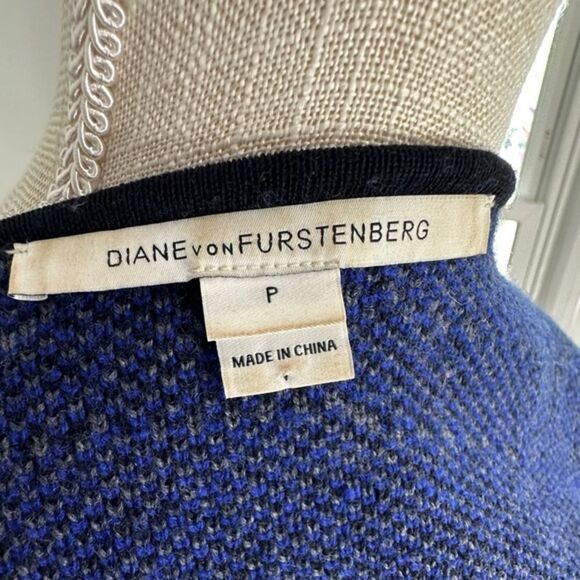 Diane von Furstenberg moto sweater Jacket XS St Regis Full Zip 100% Wool - Picture 12 of 15